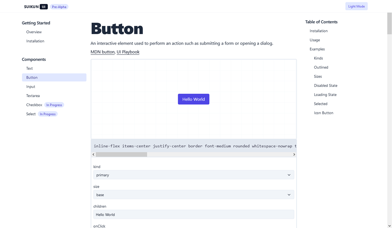 Sui Button Page